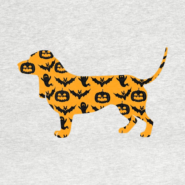 basset hound dog halloween pattern gift by T-shirt verkaufen